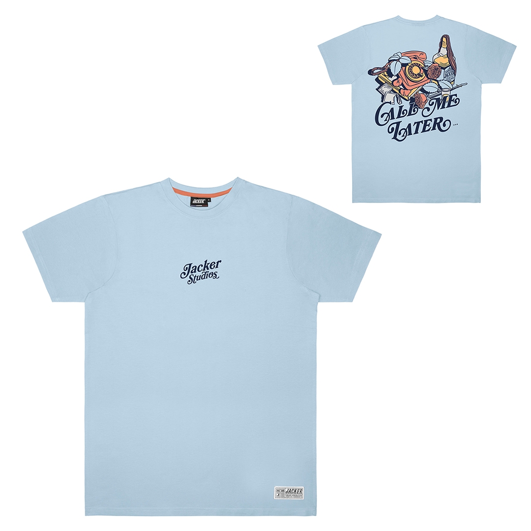 JACKER CALL ME LATER TEE Baby Blue
