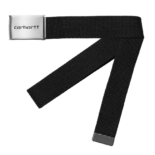 CARHARTT WIP CLIP BELT CHROME Black