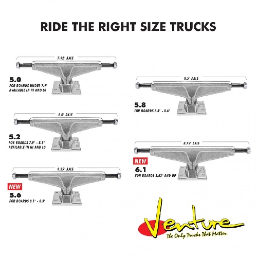 VENTURE RAW 5.0 HIGH TRUCKS polished