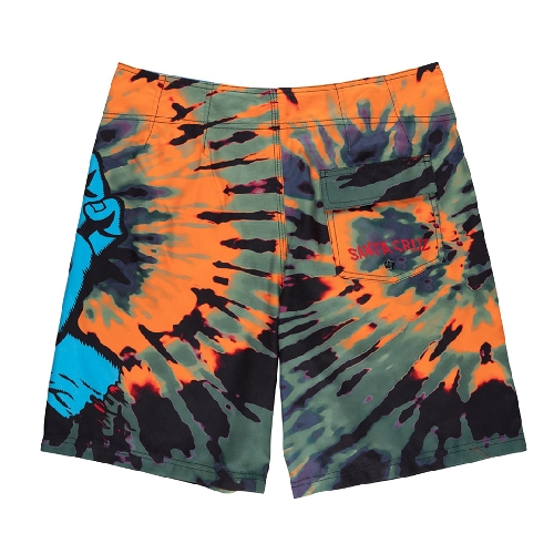 SANTA CRUZ SCREAMING HAND SWIM SHORT Black Orange Green