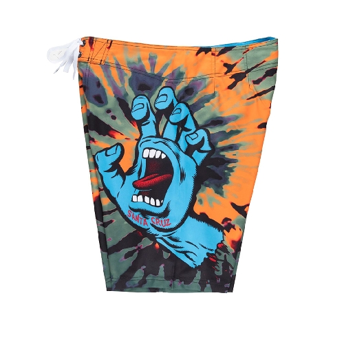 SANTA CRUZ SCREAMING HAND SWIM SHORT Black Orange Green