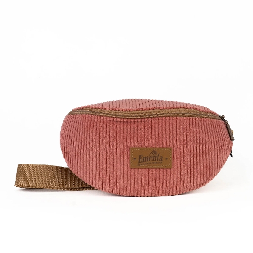 EMENTA SB FREI PATCH CORDUROY BAG Salmon