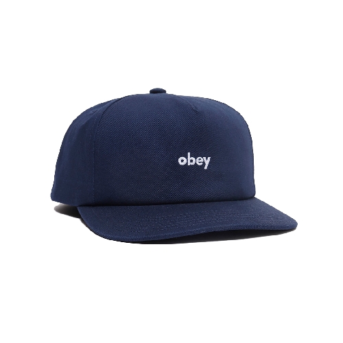 OBEY LOWERCASE 5 PANEL SNAP CAP mid navy