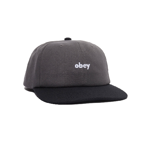 OBEY SHADE 6 PANEL SNAPBACK CAP dark grey multi