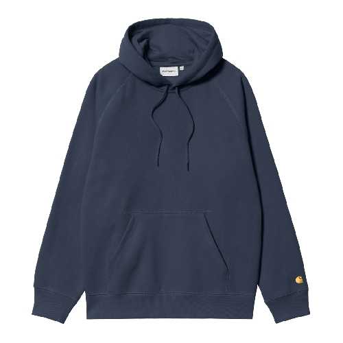 CARHARTT WIP HOODED CHASE SWEAT Blue Gold