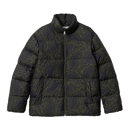 CARHARTT WIP SPRINGFIELD JACKET Paisley Print Plant Black