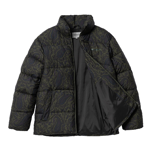 CARHARTT WIP SPRINGFIELD JACKET Paisley Print Plant Black