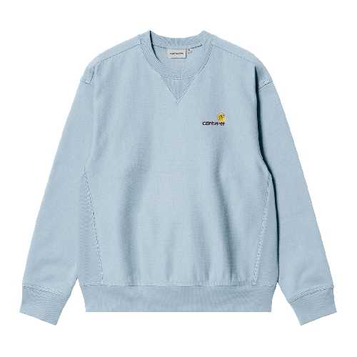 CARHARTT WIP AMERICAN SCRIPT SWEAT frosted blue