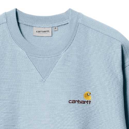 CARHARTT WIP AMERICAN SCRIPT SWEAT frosted blue