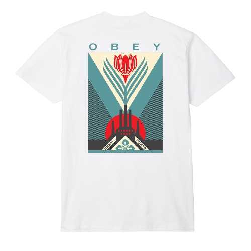 OBEY GREEN POWER FACTORY TEE White