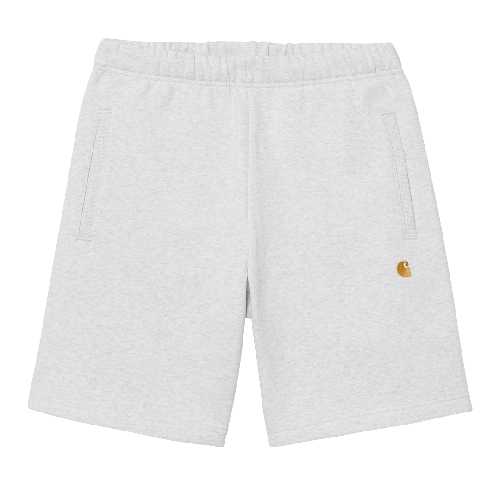 CARHARTT WIP CHASE SWEAT SHORT ash heather gold