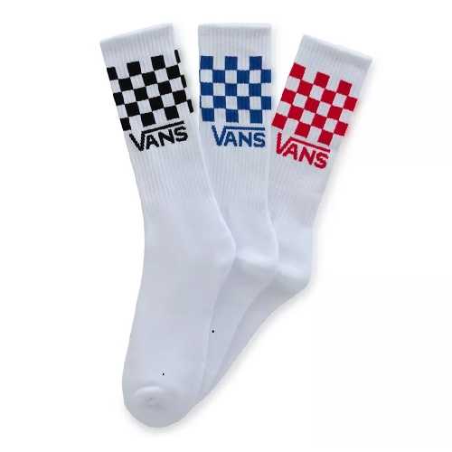 VANS CLASSIC CHECK CREW PACK SOCKS White