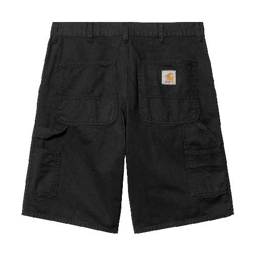 CARHARTT WIP SINGLE KNEE SHORT black garment dyed