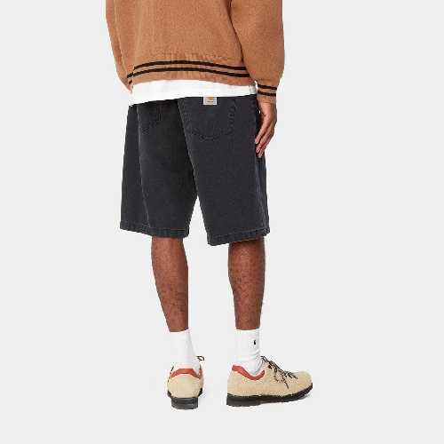 CARHARTT WIP LANDON SHORT black stone washed