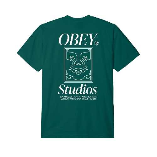 OBEY STUDIOS ICON TEE Adventure green