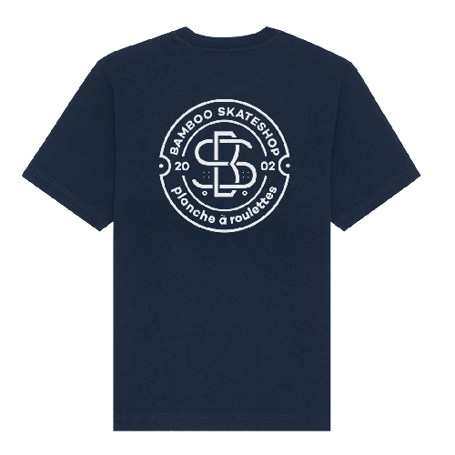 BAMBOO ROUND LOGO TEE french navy