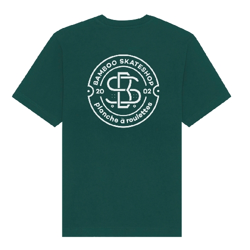 BAMBOO ROUND LOGO TEE glazed green