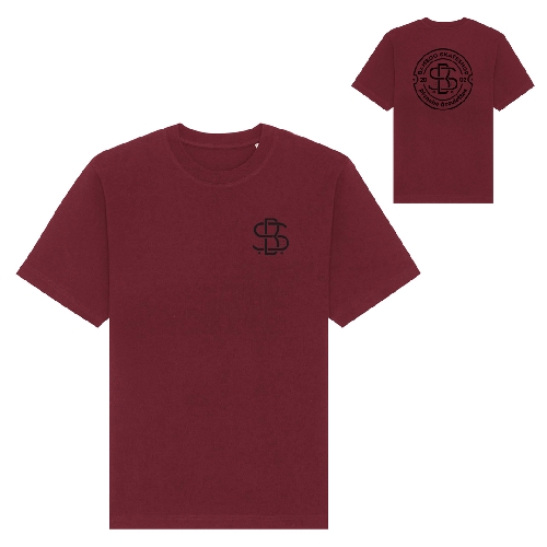 BAMBOO ROUND LOGO TEE burgundy