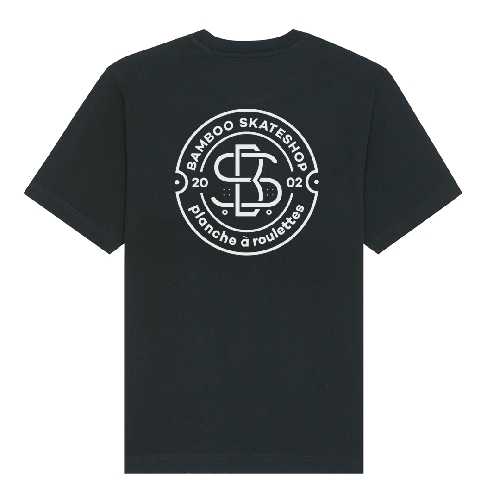 BAMBOO ROUND LOGO TEE black