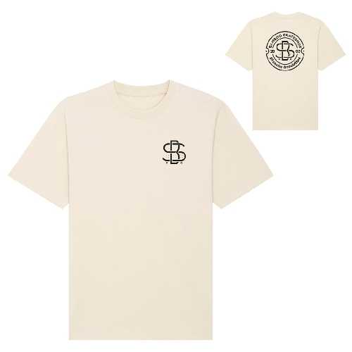 BAMBOO ROUND LOGO TEE natural raw