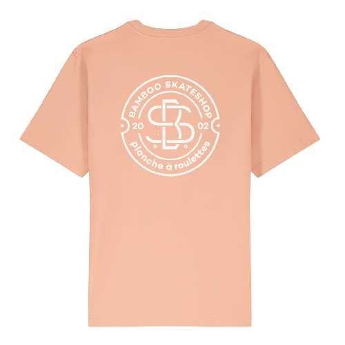 BAMBOO ROUND LOGO TEE fraiche peche