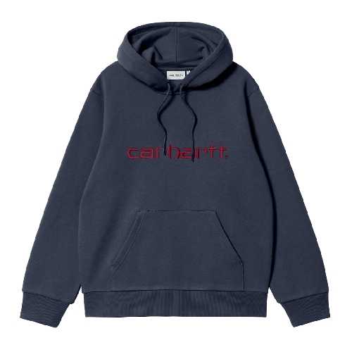 CARHARTT WIP HOODED CARHARTT SWEAT Air Force Blue Malbec