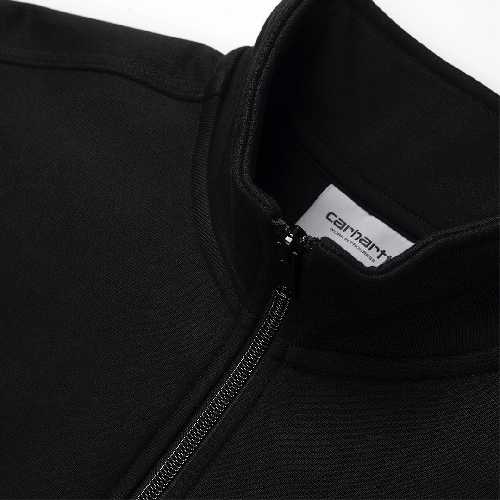 CARHARTT WIP HALF ZIP AMERICAN SCRIPT SWEAT Black
