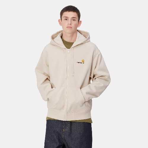 CARHARTT WIP HOODED AMERICAN SCRIPT JACKET Moonbeam