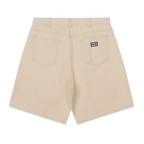 OBEY BIGWIG BAGGY DENIM SHORT Pelican faded wash