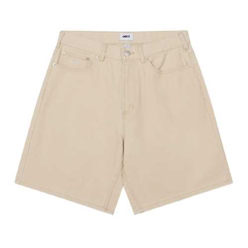 OBEY BIGWIG BAGGY DENIM SHORT Pelican faded wash