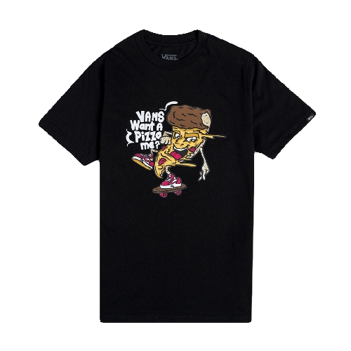 VANS PIZZA ME SS TEE BOYS Black