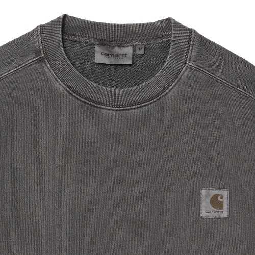 CARHARTT WIP NELSON SWEAT graphite garment dyed
