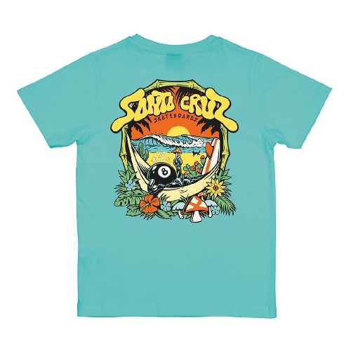 SANTA CRUZ YOUTH WINKOWSKI 8BALLER TRIP TEE Pool Blue