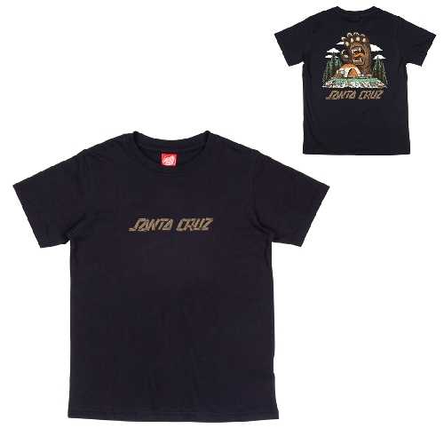 SANTA CRUZ YOUTH SCREAMING GRIZZLY TEE Black