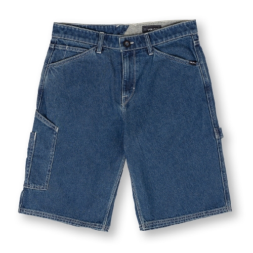 VOLCOM LABORED DENIM UTILITY SHORT Indigo Ridge Wash