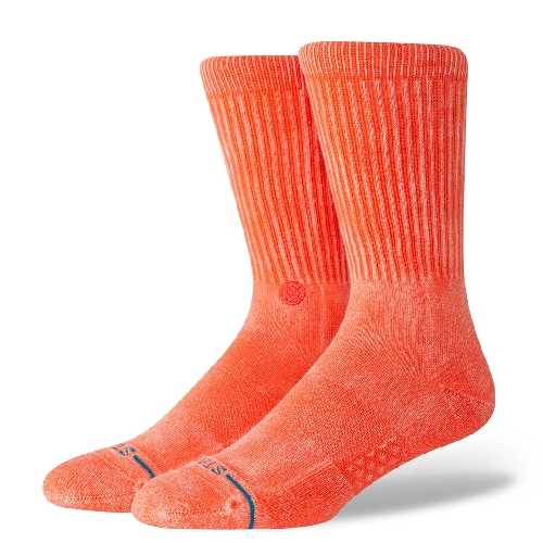 STANCE ICON DYED CREW Coral