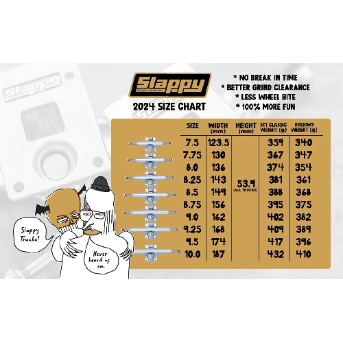 SLAPPY TRUCK ST1 CLASSIC POLISHED 8.0