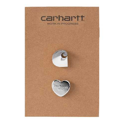 CARHARTT WIP PINS SET ZINC ALLOY Silver