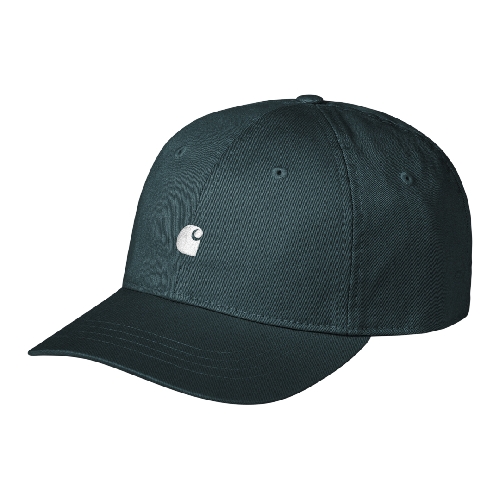 CARHARTT WIP MADISON LOGO CAP Deep Lagoon White