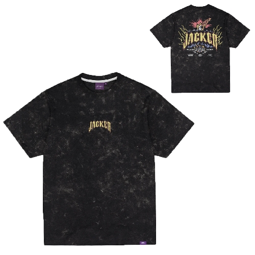 JACKER INFERNO TEE Black washed