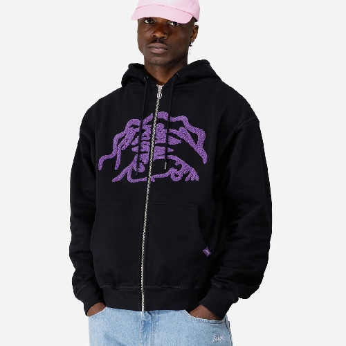 JACKER WAREHOUSE ZIP HOOD Black