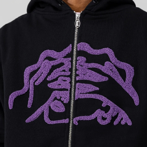 JACKER WAREHOUSE ZIP HOOD Black
