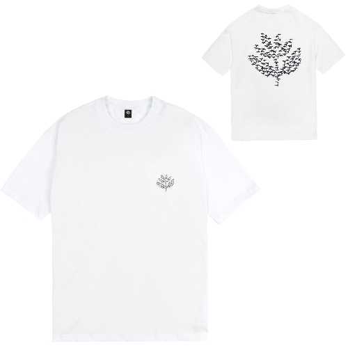 MAGENTA MIGRATION TEE white