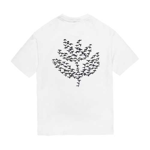 MAGENTA MIGRATION TEE white