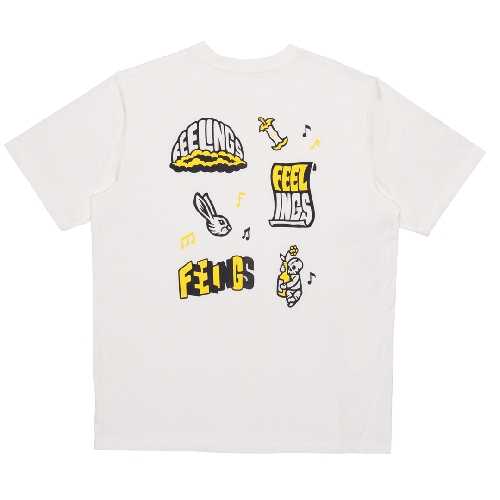AND FEELINGS PATCHWORK SS TEE White