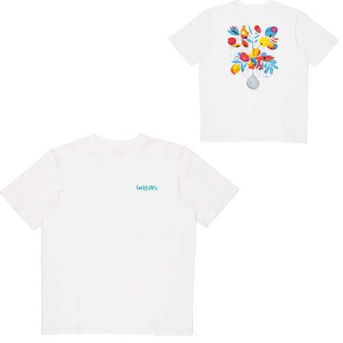 AND FEELINGS FLORES SS TEE White