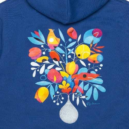 AND FEELINGS FLORES HOODIE Electric Blue