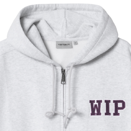 CARHARTT WIP HOODED MINI WIP SWEAT JACKET Ash Heather stone washed