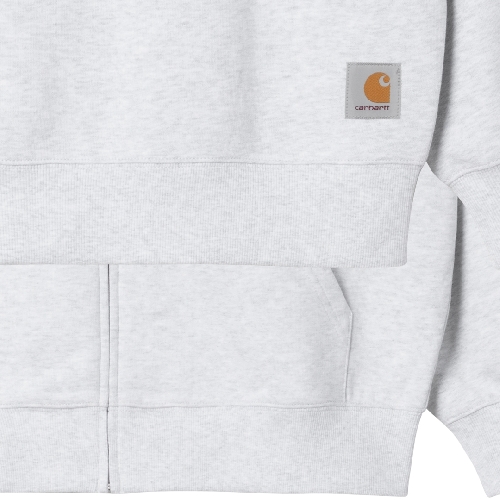 CARHARTT WIP HOODED MINI WIP SWEAT JACKET Ash Heather stone washed