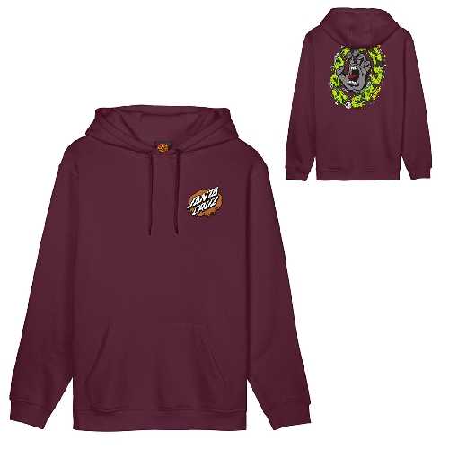 SANTA CRUZ SLIME SCREAM HOOD Dark Cherry